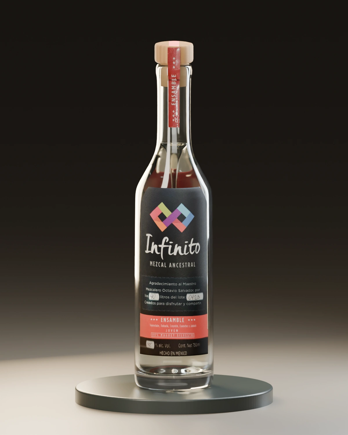 Botella Ensamble de cinco magueyes